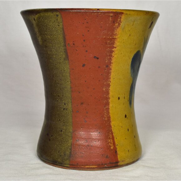 Creitz Ceramic Handmade Pottery Wide Mouth Vase Signed - Picture 5 of 11